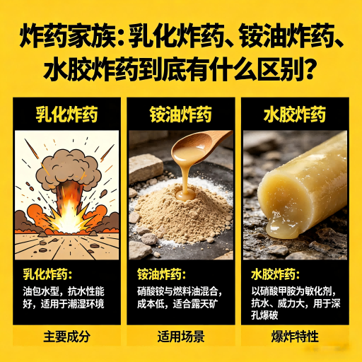 连云港炸药家族：乳化炸药、铵油炸药、水胶炸药到底有什么区别？